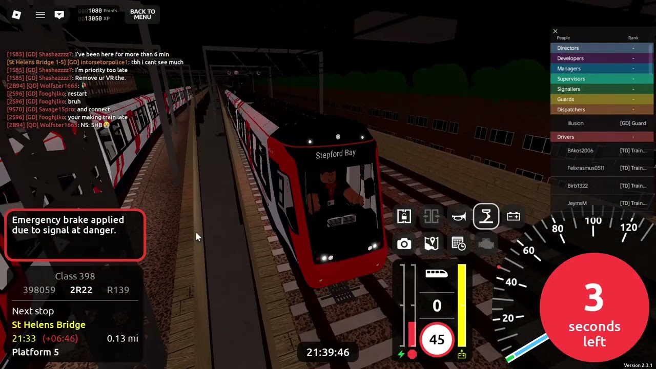 2.3!! Class 398: Greenslade to Stepford Bay