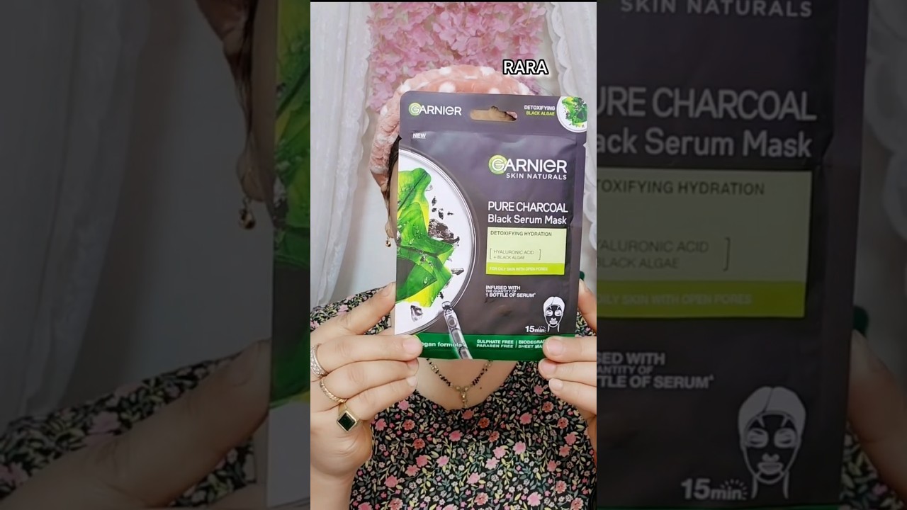 Garnier Skin Naturals black charcoal serum mask | RARA | sheetmask |