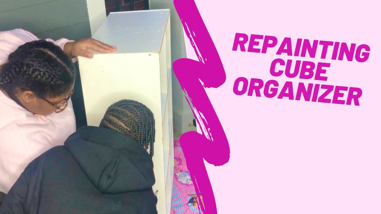 Quarantine Project | Repainting Cube Organizer With Spray Paint
