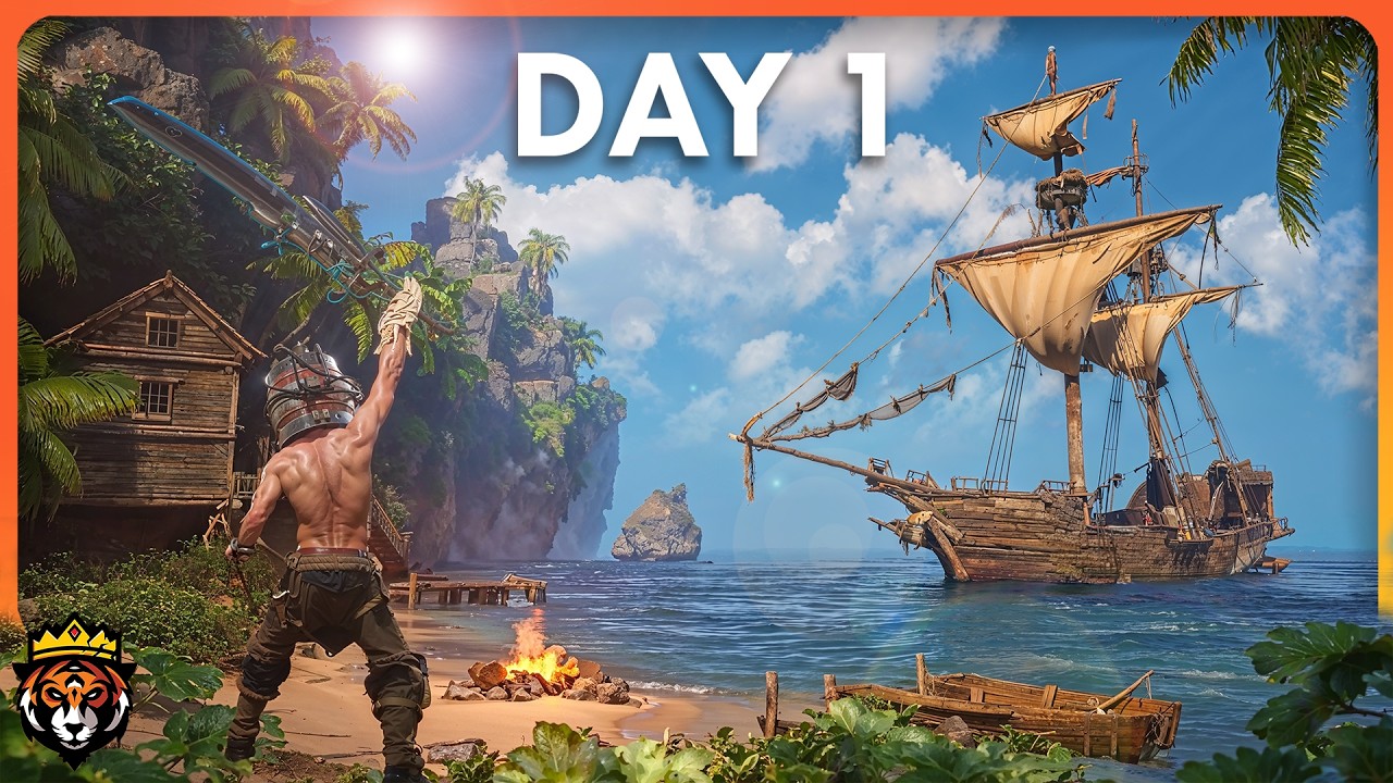 DAY 1 in this NEW Remarkable Pirate Survival Game...