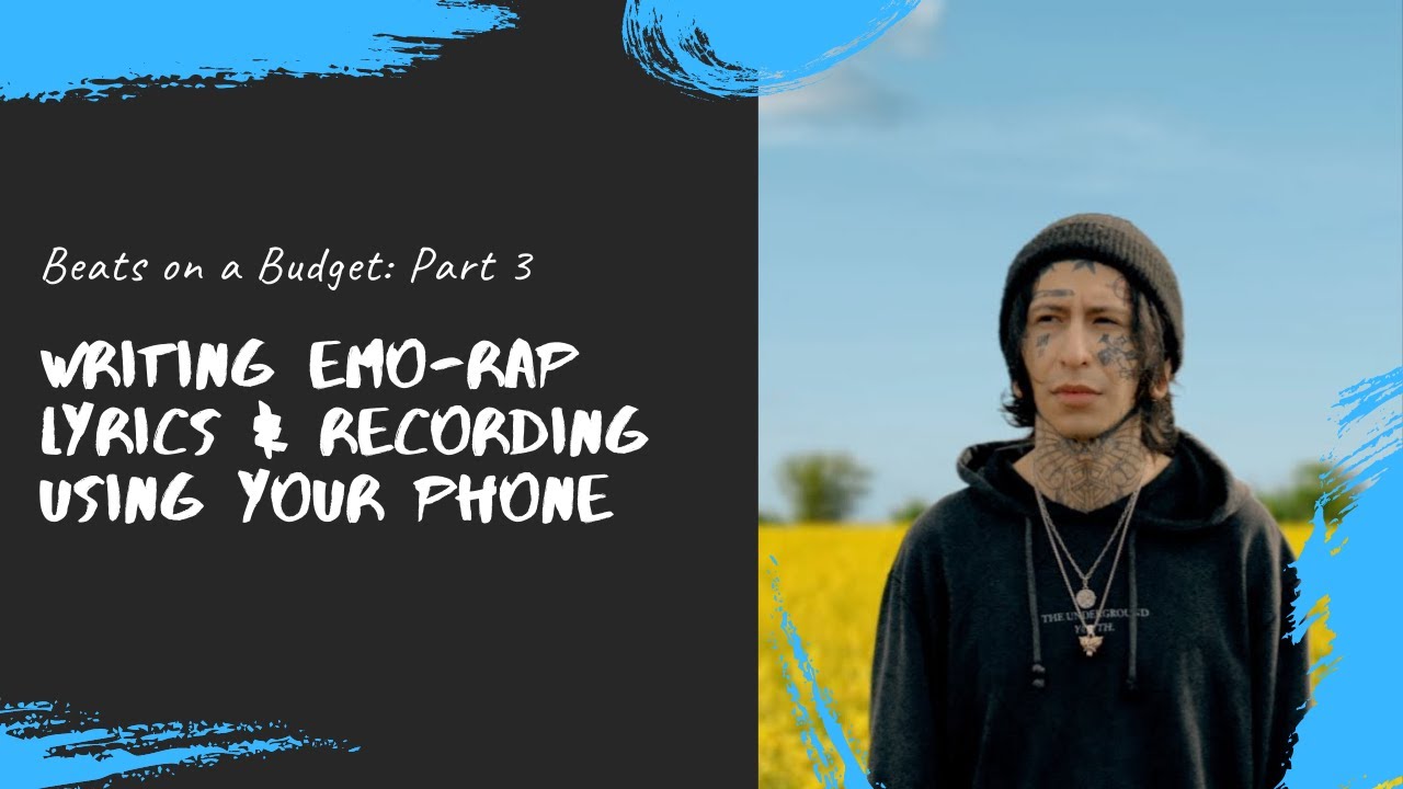 Writing EMO-RAP Lyrics & Recording Them Using Your Phone!