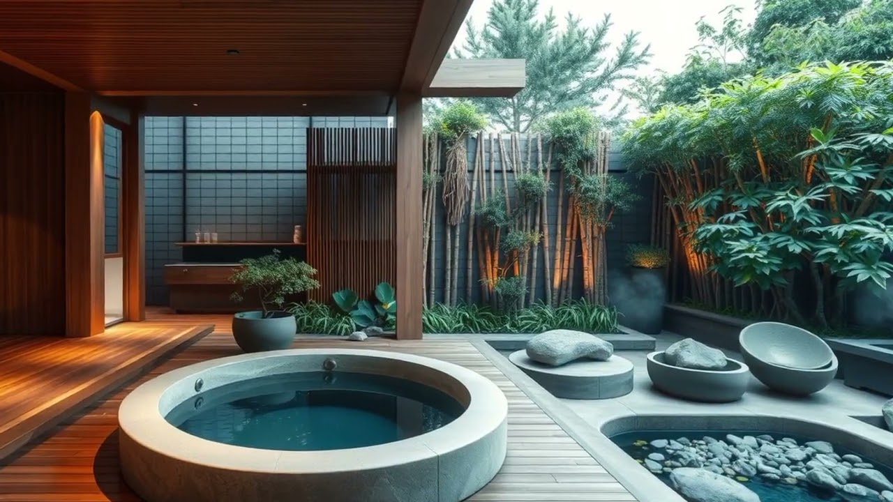 50 Elegant Japanese-Inspired Outdoor Bathroom Designs | Luxury, Comfort & Natural Beauty