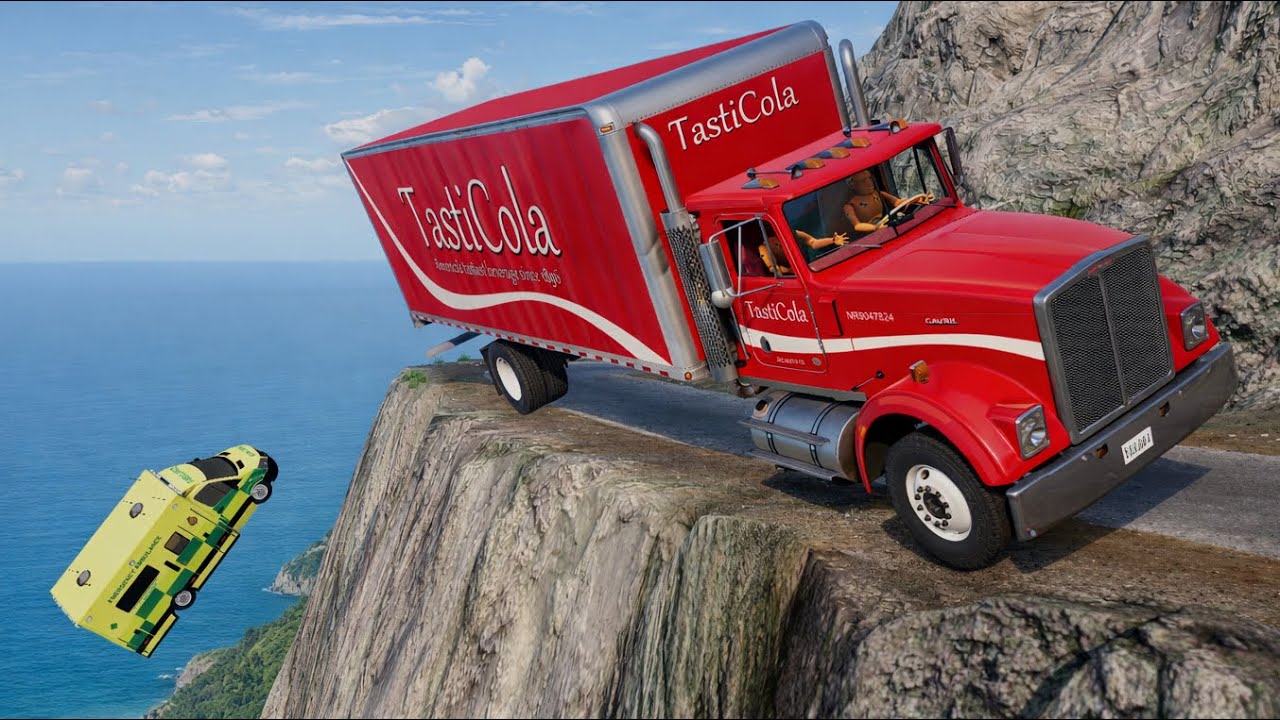 Cars vs Trucks on Insane Cliff Roads – Massive Crashes 😱🔥 BeamNG.drive#181 
