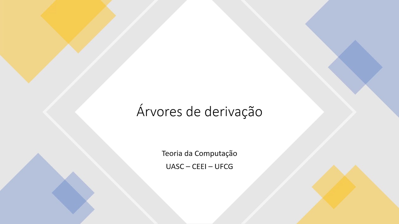 Árvores de derivação e ambiguidade