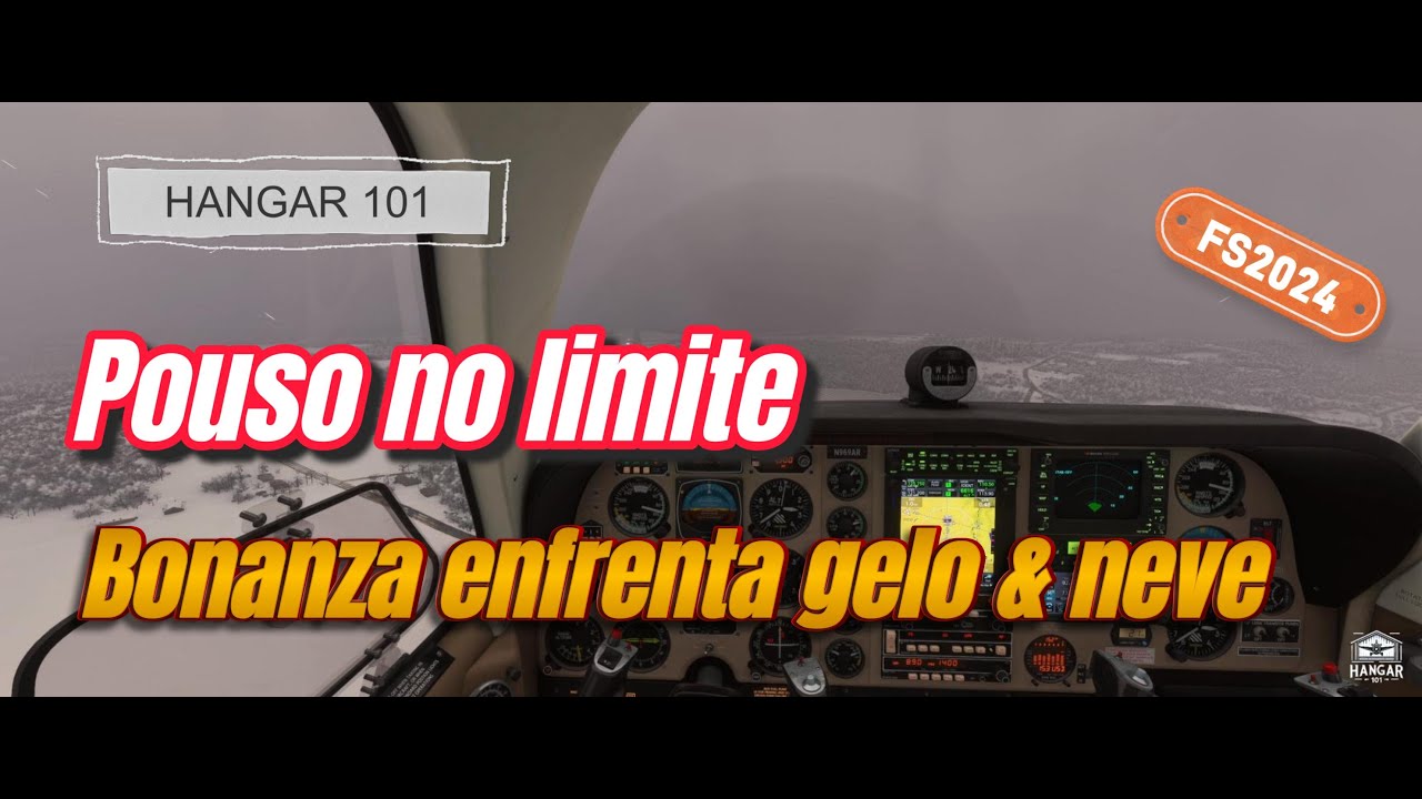 A36TC - Aproximação difícil no gelo! Será que o Bonanza aguenta?! #flightsimulator #fs2024 #extreme