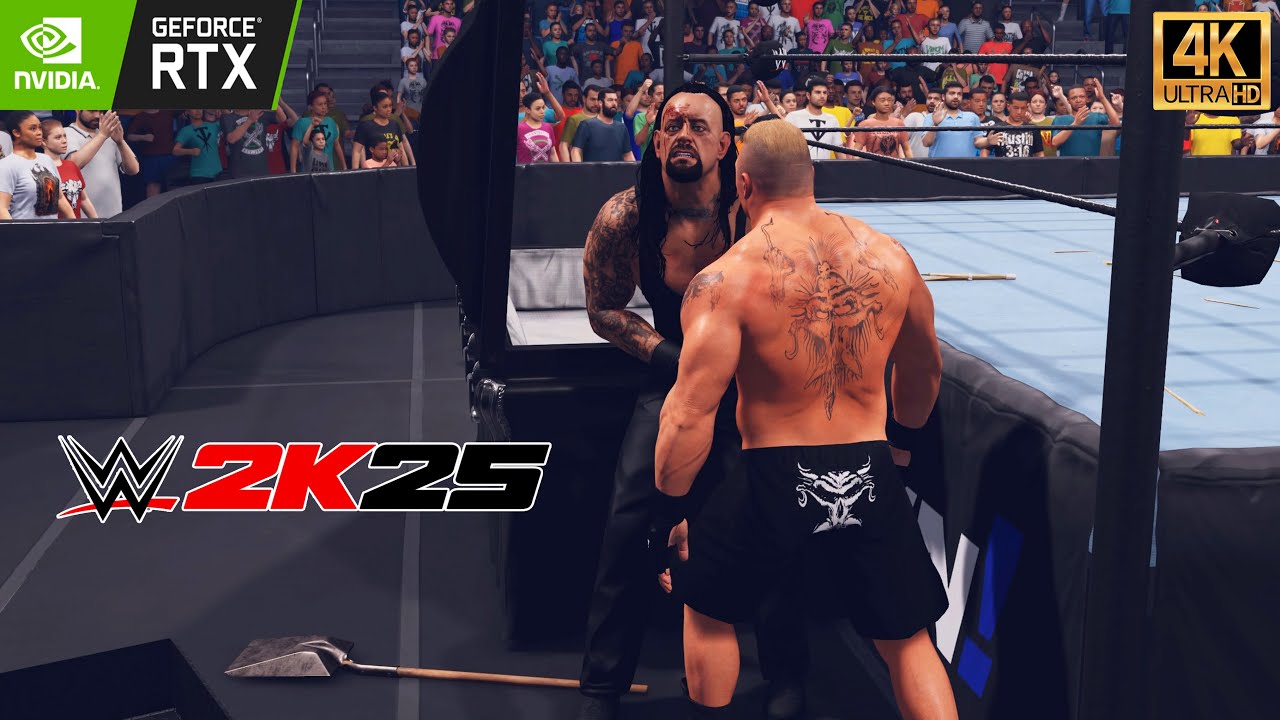 WWE 2K25 - Brock Lesnar vs Undertaker  - No Escape from the Casket! (4K60fps)