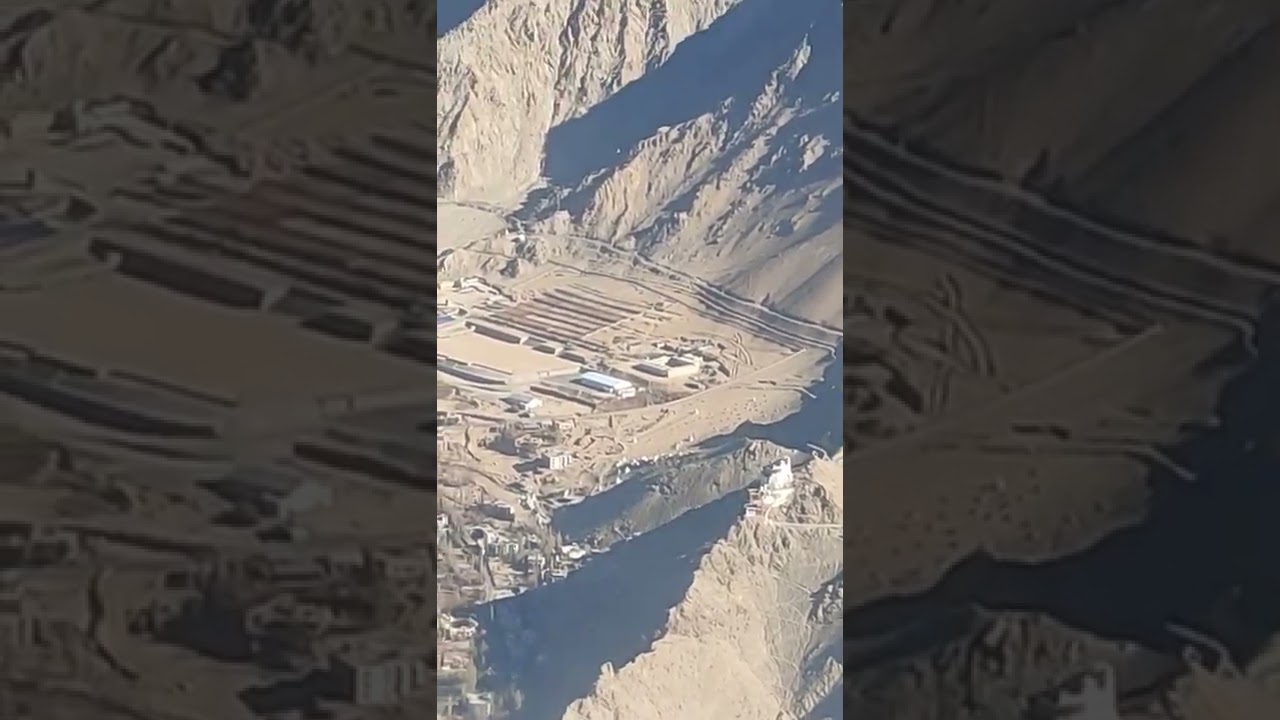 leh town aerial view... 