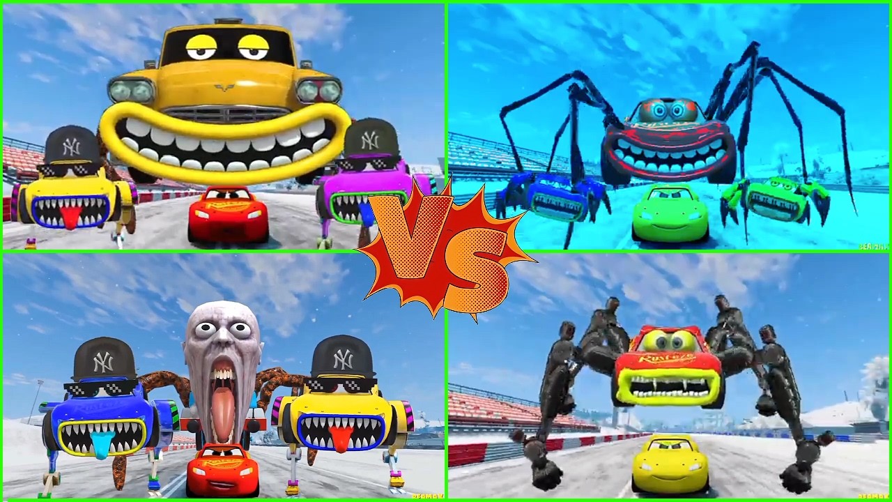 ULTIMATE CAR BATTLE! 🚗🔥 McQueen Eater vs Mega Monster Trucks | GTA 5 FIGHT
