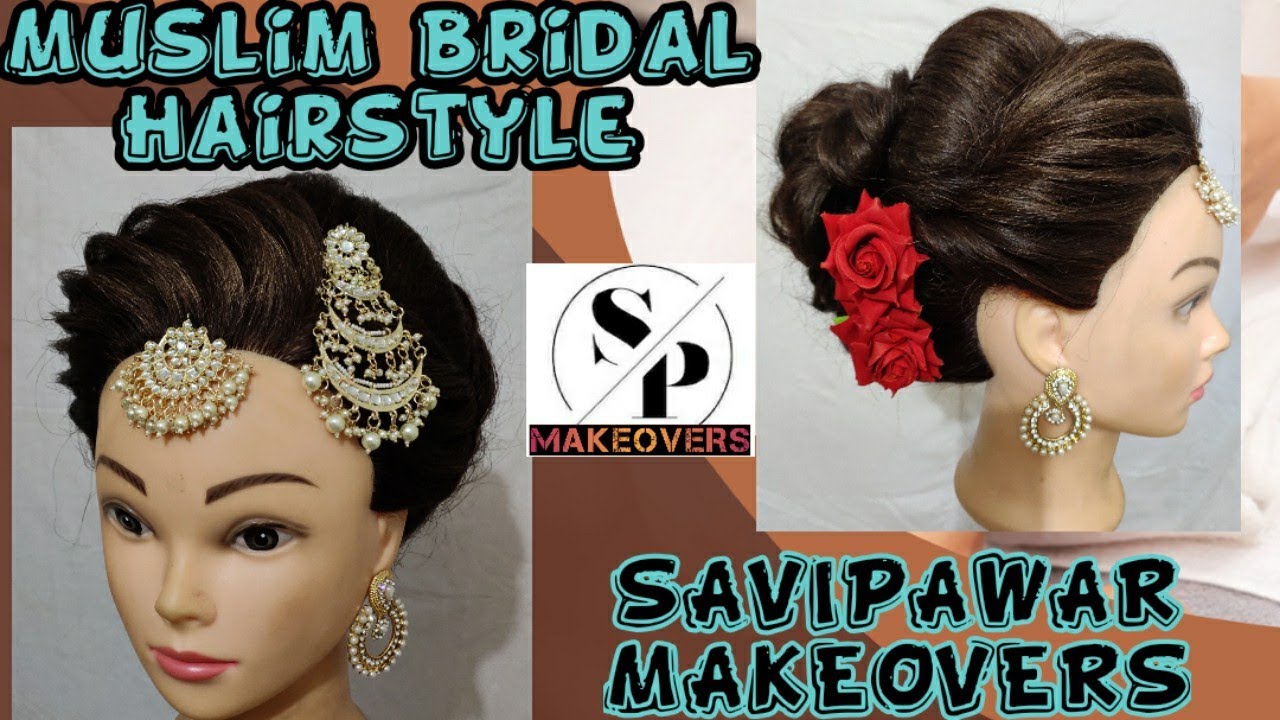 Muslim Bridal Hairstyle | Traditional Muslim bridal hairstyle | By SAVIPAWAR MAKEOVERS