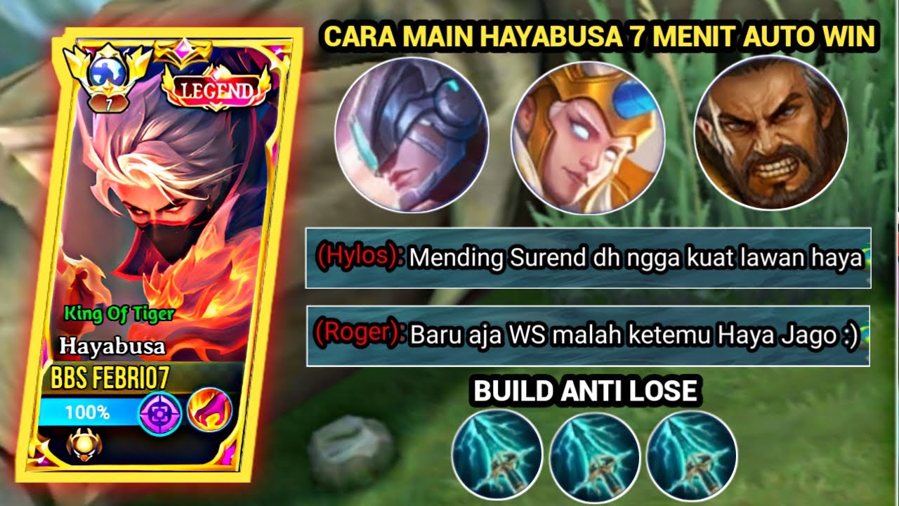 CARA MAIN HAYABUSA YANG BENAR 7 MENIT AUTO WIN !!! | BUILD HAYABUSA TERSAKIT 2024