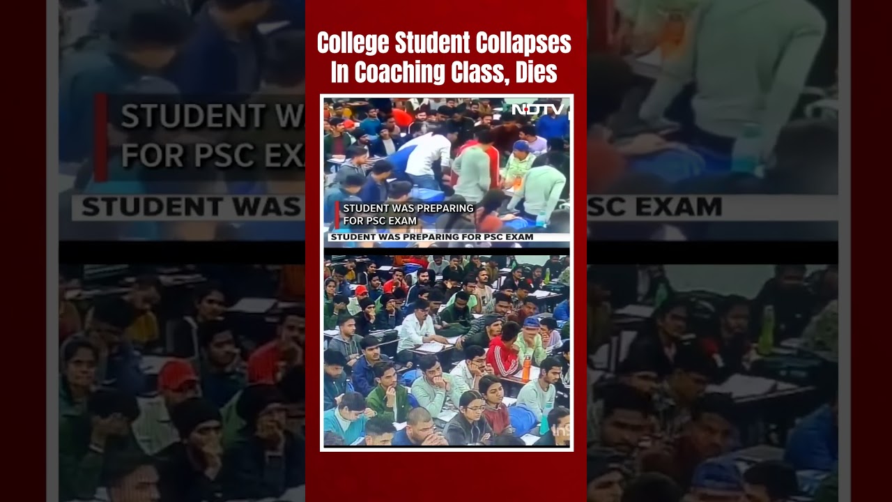 On Camera, College Student Collapses In Coaching Class In Indore, Dies