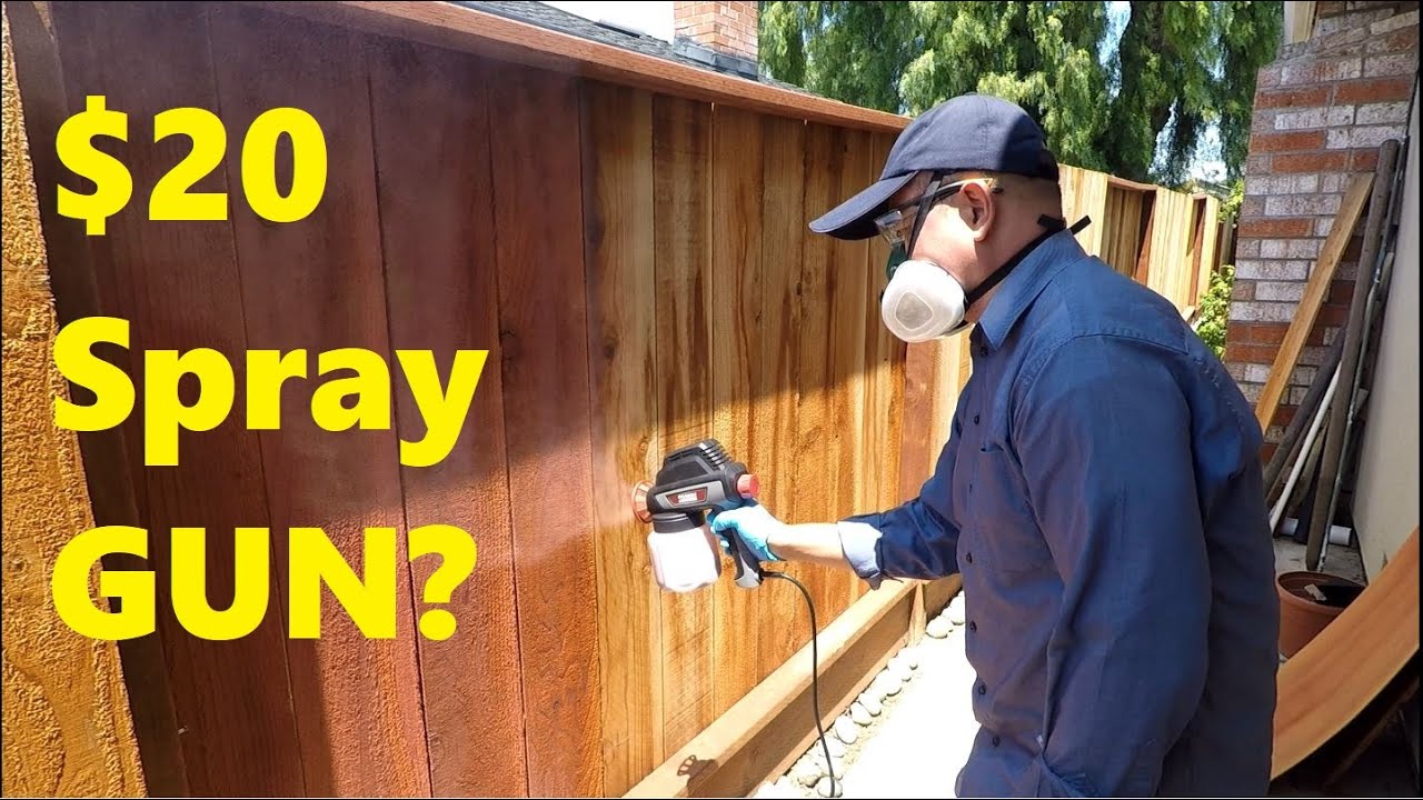 Spraying Fence Stain & Sealer w/ a cheap electric Spray Gun. Spray Gun or Toy Gun🤔?
