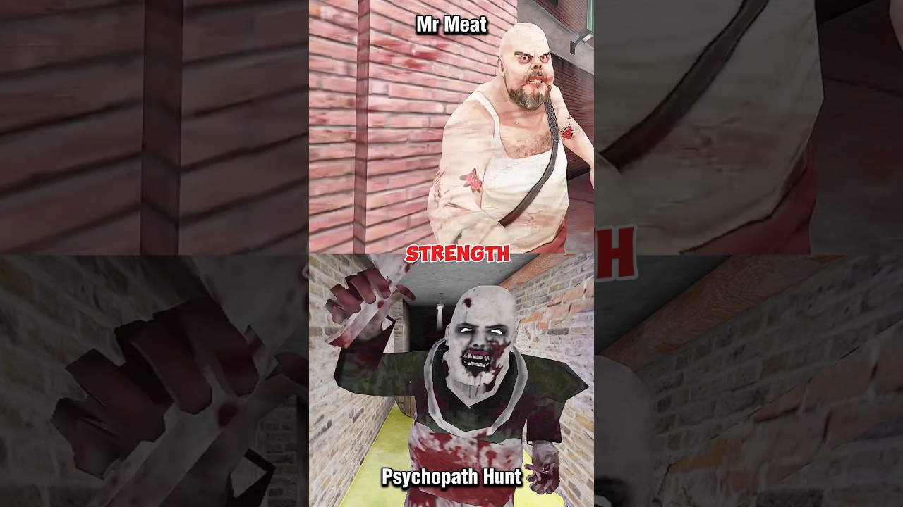 Mr Meat vs Psychopath Hunt comparison who is powerful 💪😎💯 #mrmeat #psychopathhunt #viral #shorts