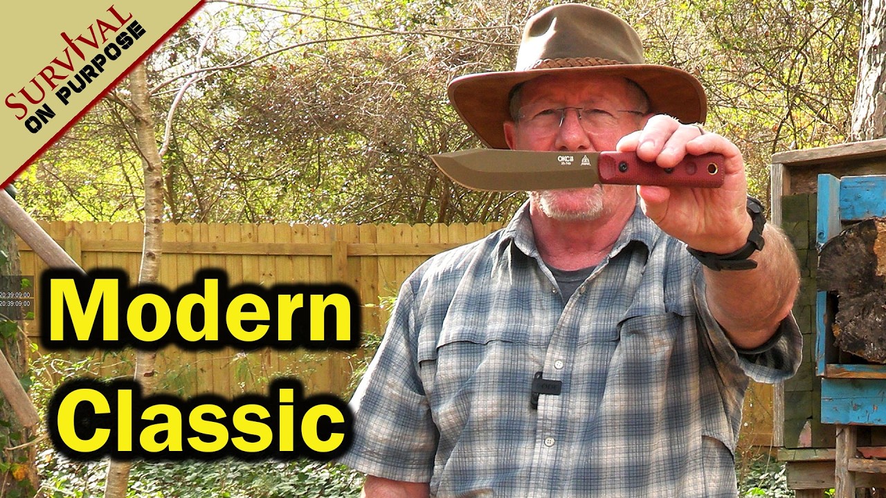 Bow Drill Friction Fire Attempt With The TOPS  Ontario XL Hunter Knife