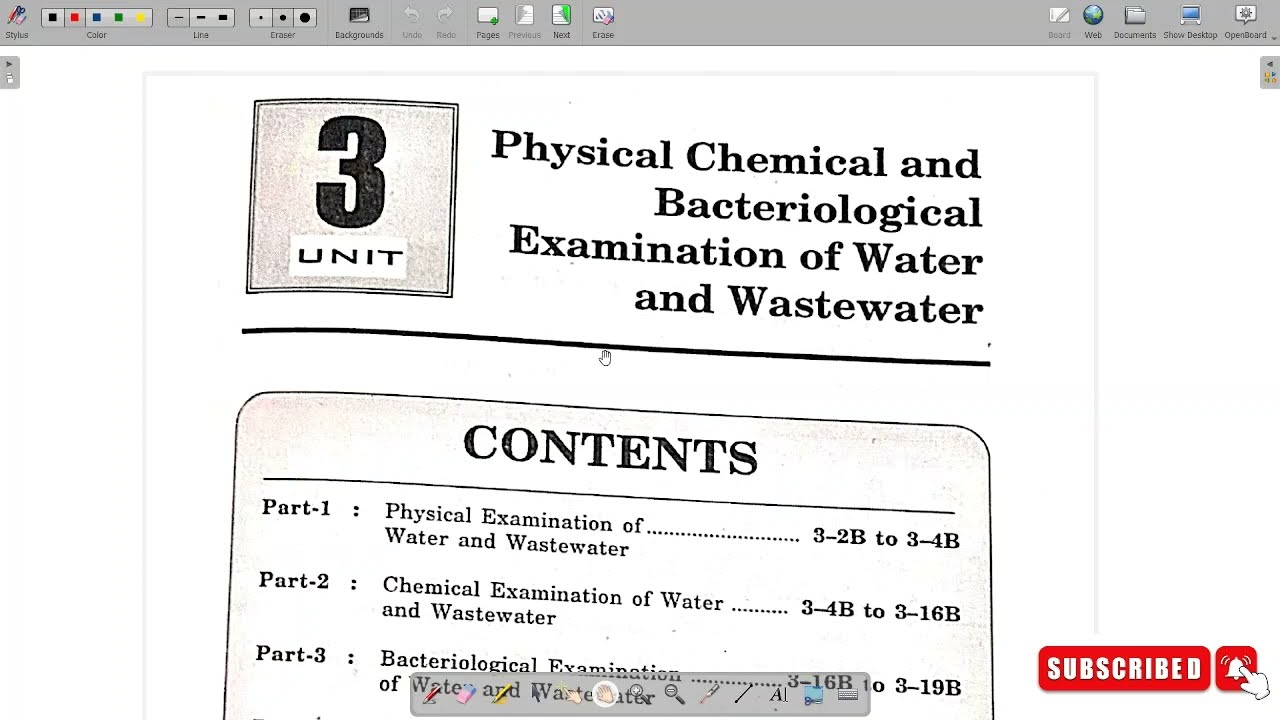 Environmental Engg|Unit-3( V-1/4) |Quantum series| physical , chemical and biological properties