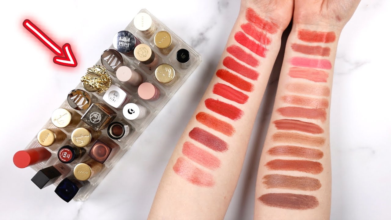 SWATCHING ALL OF MY LIPSTICKS ONE BY ONE AND REMEMBERING THAT I ONLY LIKE BROWN