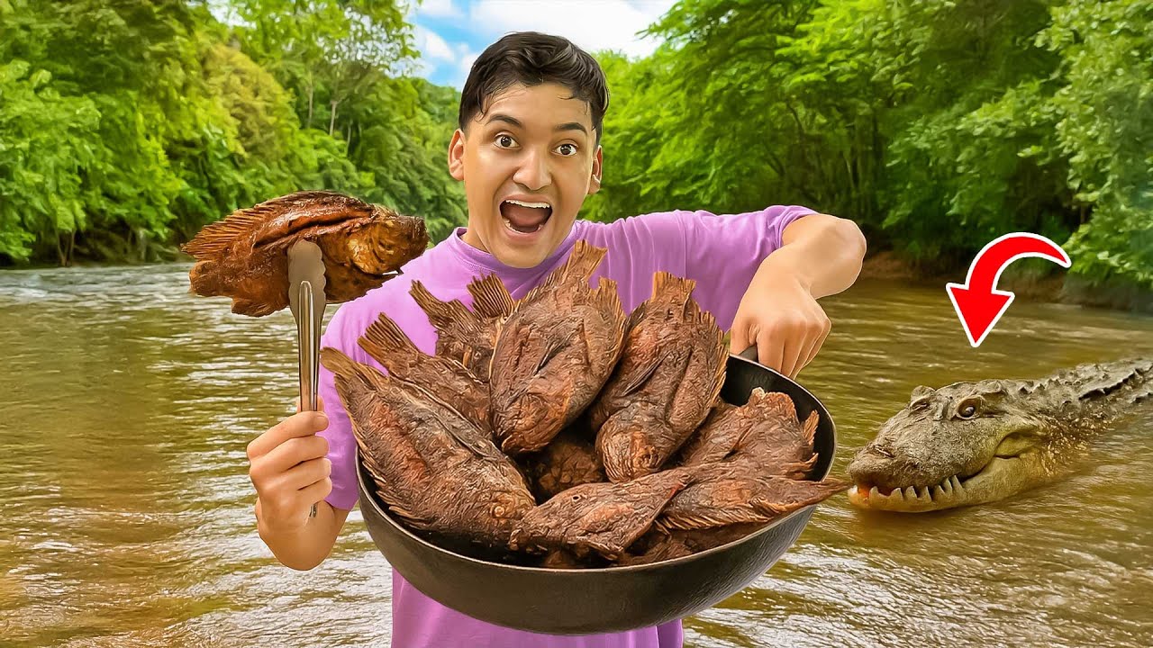 RICAS TILAPIAS FRITAS en EL PELIGR0S0 RIO