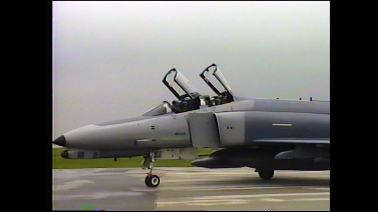 WILD WEASEL SWANSONG! - F-4G PHANTOM FINAL LONDON INTERNATIONAL AIRSHOW VISIT (1995) plus GAF F-4Fs!