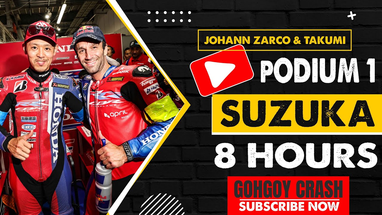 46 Riders At Suzuka 8 hours Johann Zarco Podium 1 (Round3) #honda #racing #suzuka8hours