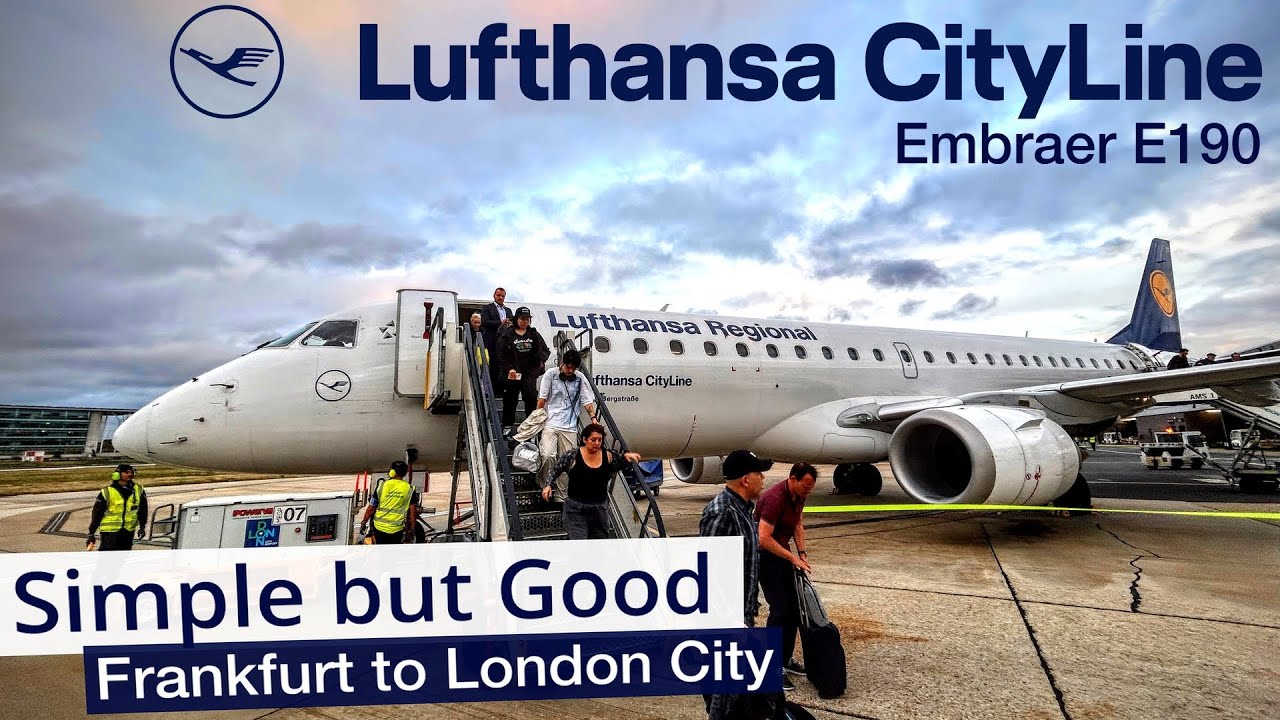 Lufthansa CityLine (ECONOMY) Trip Report | Embraer E190 | Frankfurt to London City