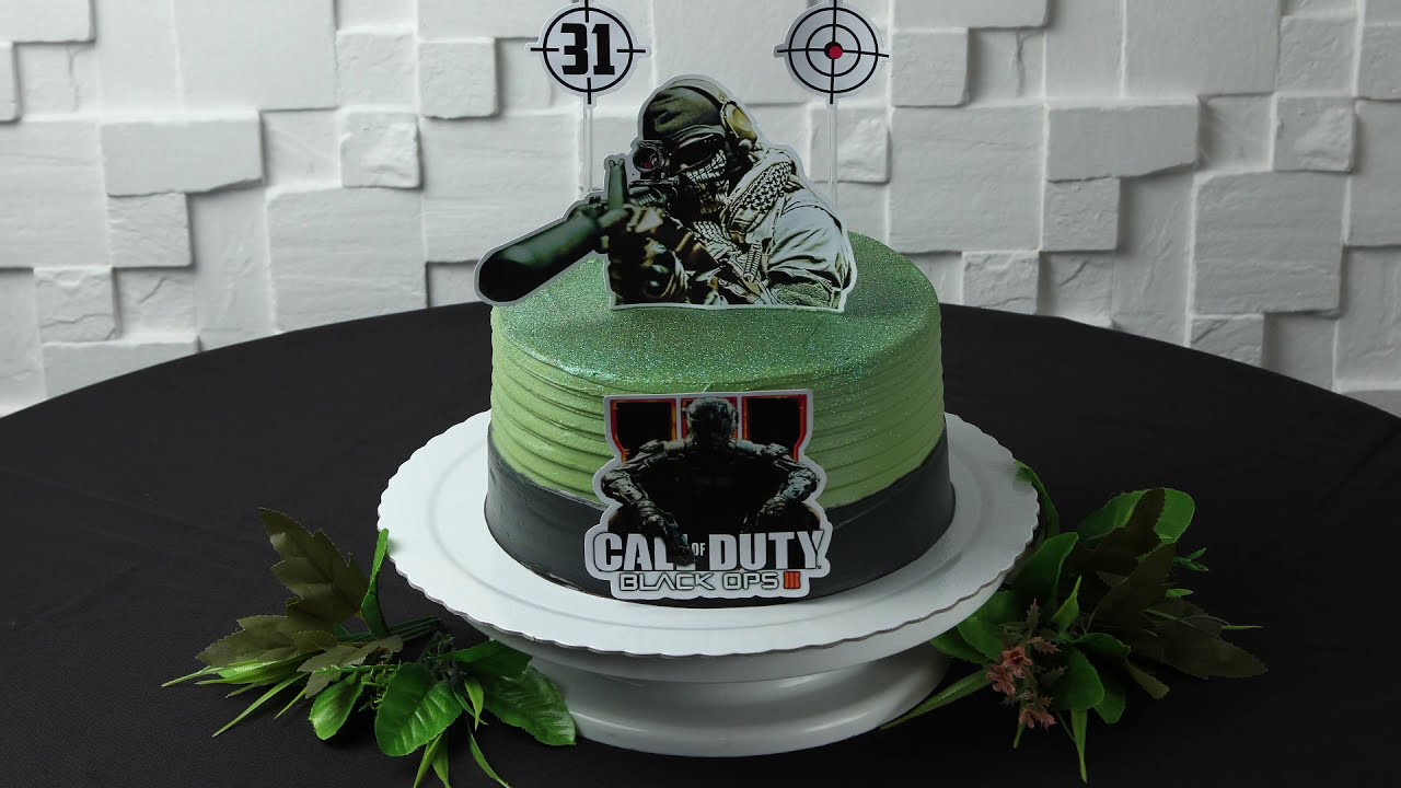 BOLO CALL OF DUTY (fácil de fazer e com apostila grátis!) CHAY CAKES