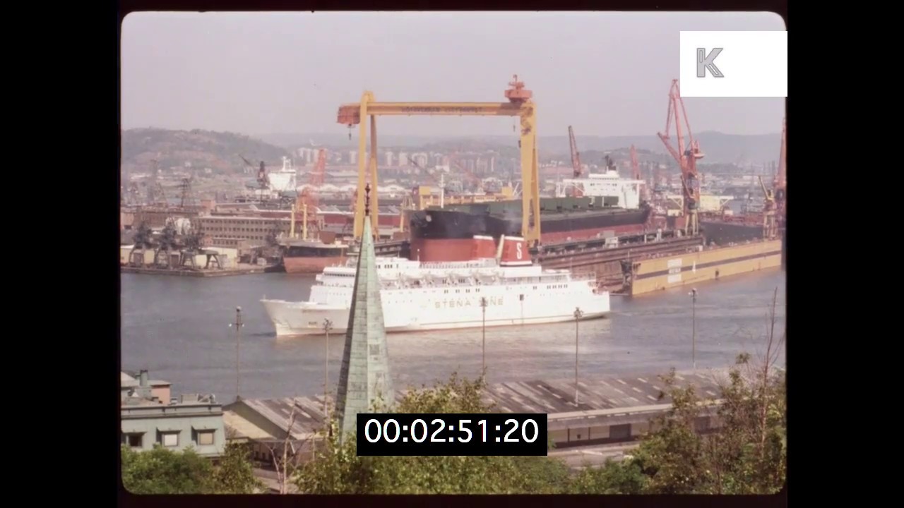 1970s Passenger Ferry, Gothenburg, Sweden, HD