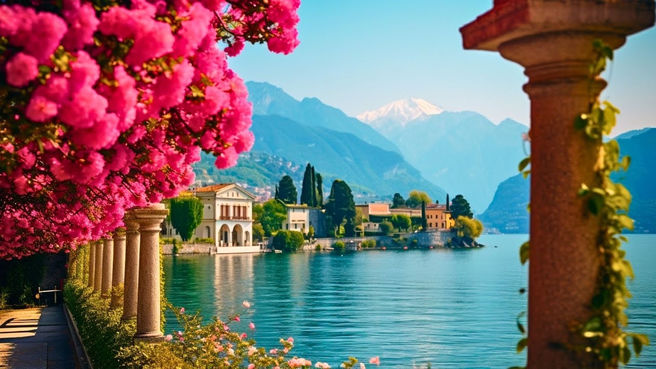 THE GARDENS OF VILLA MELZI, BELLAGIO - WALKING TOUR THE MOST BEAUTIFUL VILLAS IN ITALY 4K