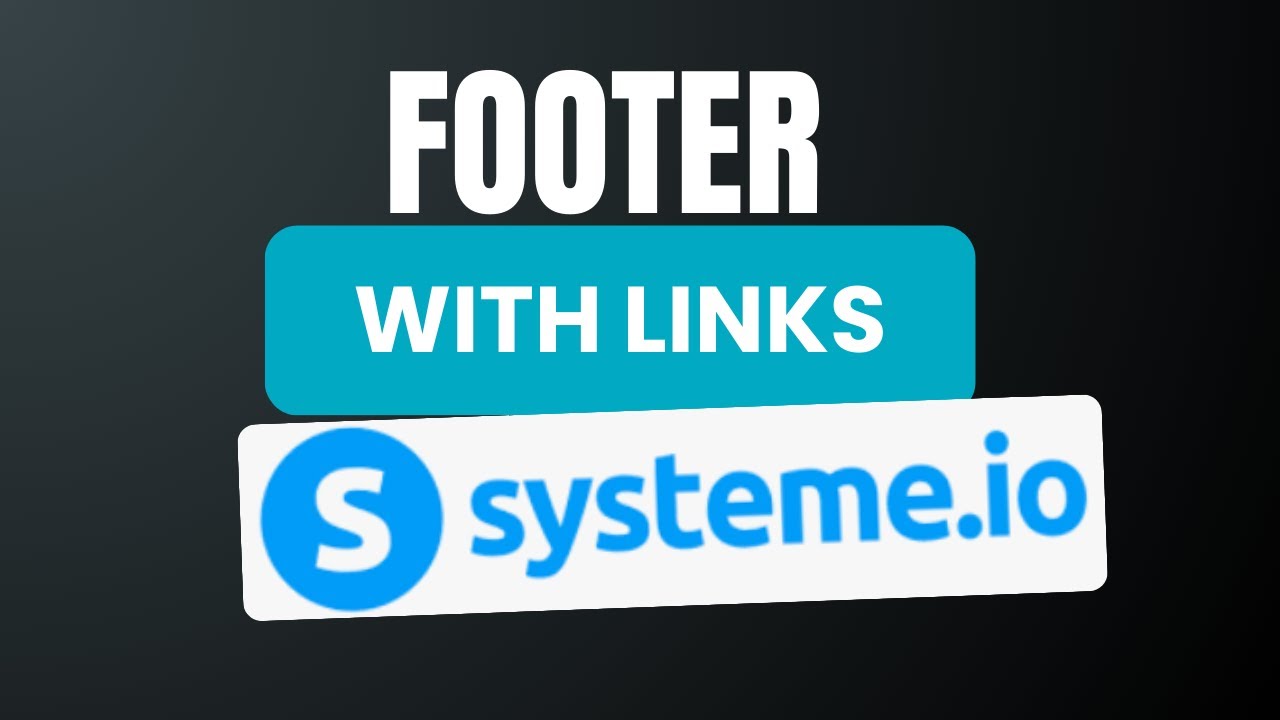 Systeme.io Website Footer