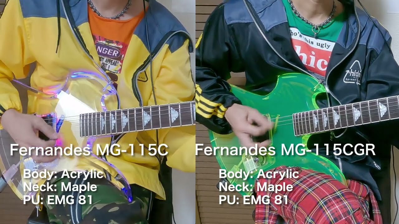 Tell Me - hideモデル6本+αで弾き比べてみた フルバージョン Guitar Cover Burny Fernandes