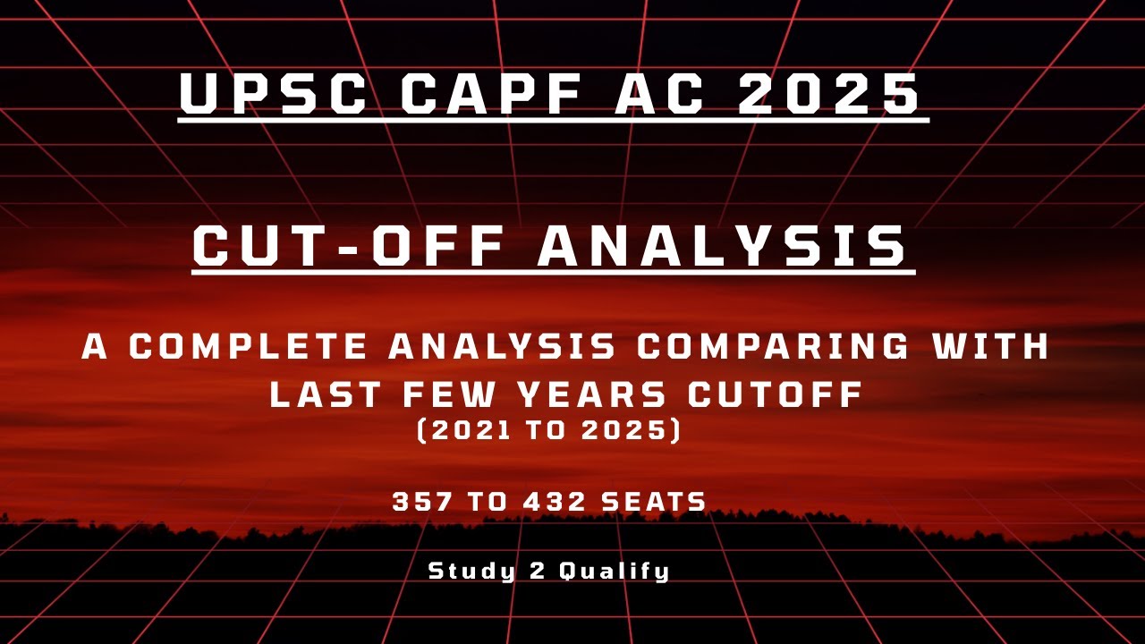 UPSC CAPF AC 2025 EXPECTED CUTOFF