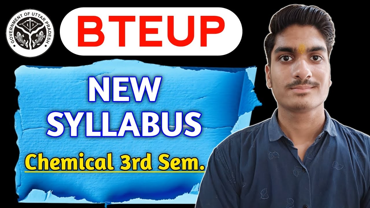 Chemical 3rd Semester Syllabus Discussion || BTEUP 3rd Semester || eStudy