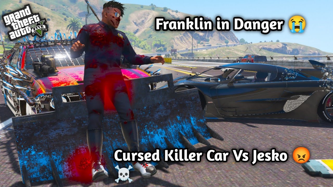 GTA 5: Franklin In Danger☠️😭Shinchan Use Jesko To Beat Cursed kill*r car 💔😨PS Gamester