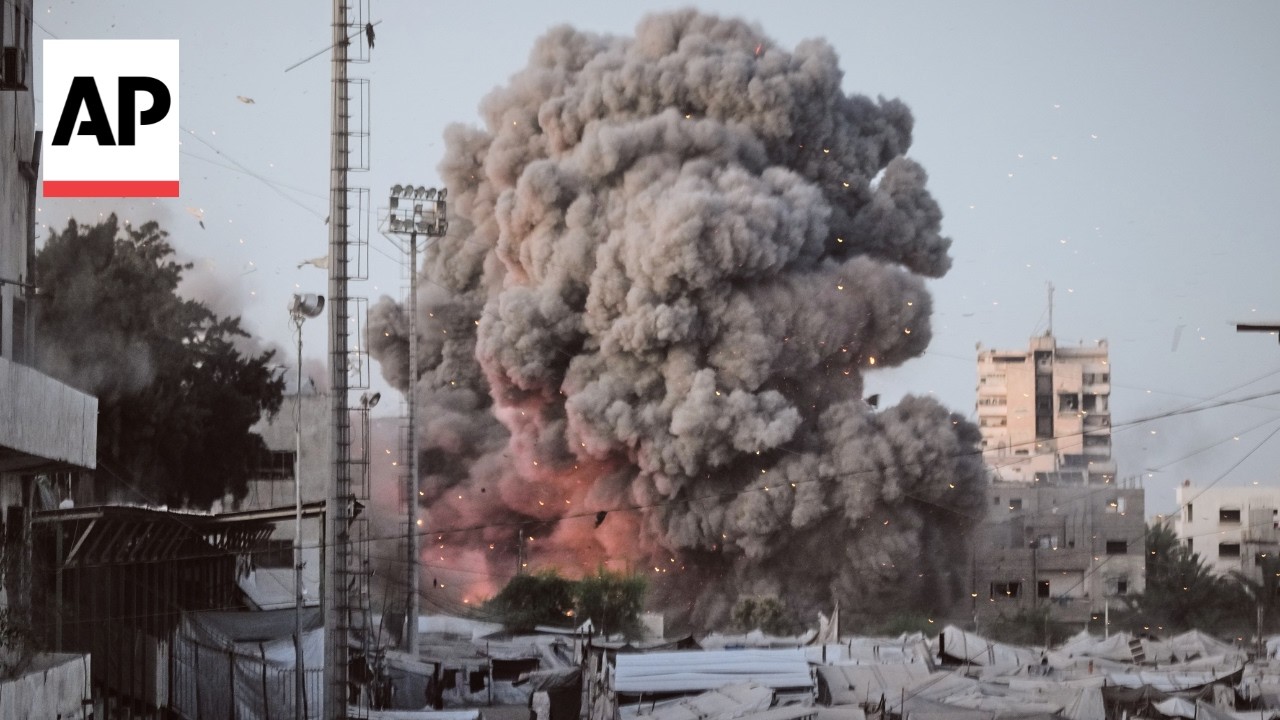 Video shows Israel striking Gaza City and Deir al-Balah after issuing warning