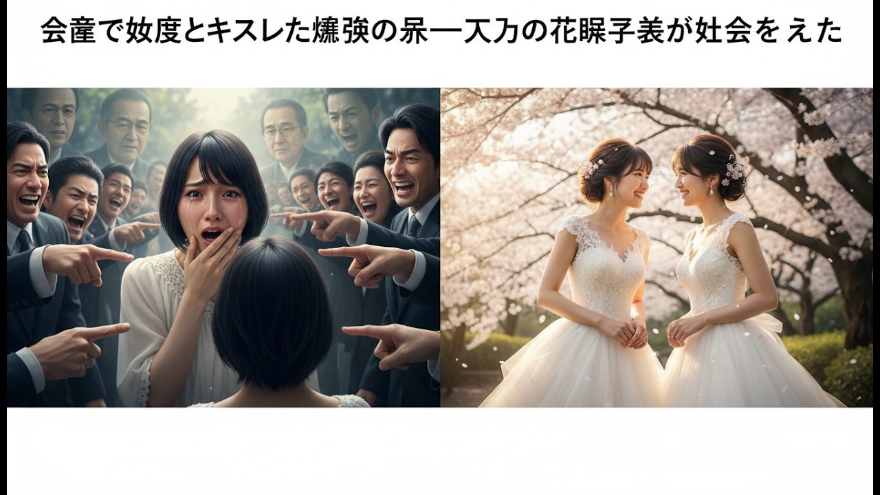 [公園で彼女とキスしたら嘲笑の嵐に包まれた]しかし二人の花嫁写真が日本社会の目を一変させた
