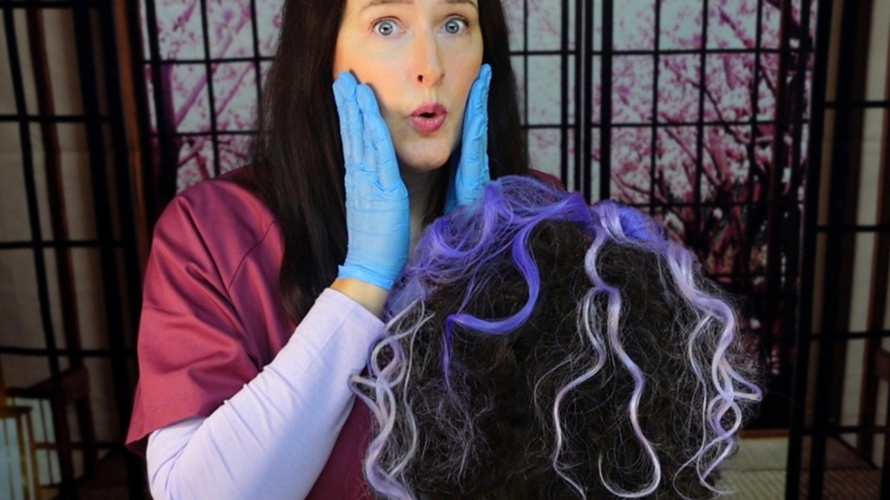 ASMR Detangling Super Tangled Hair (Whispered)
