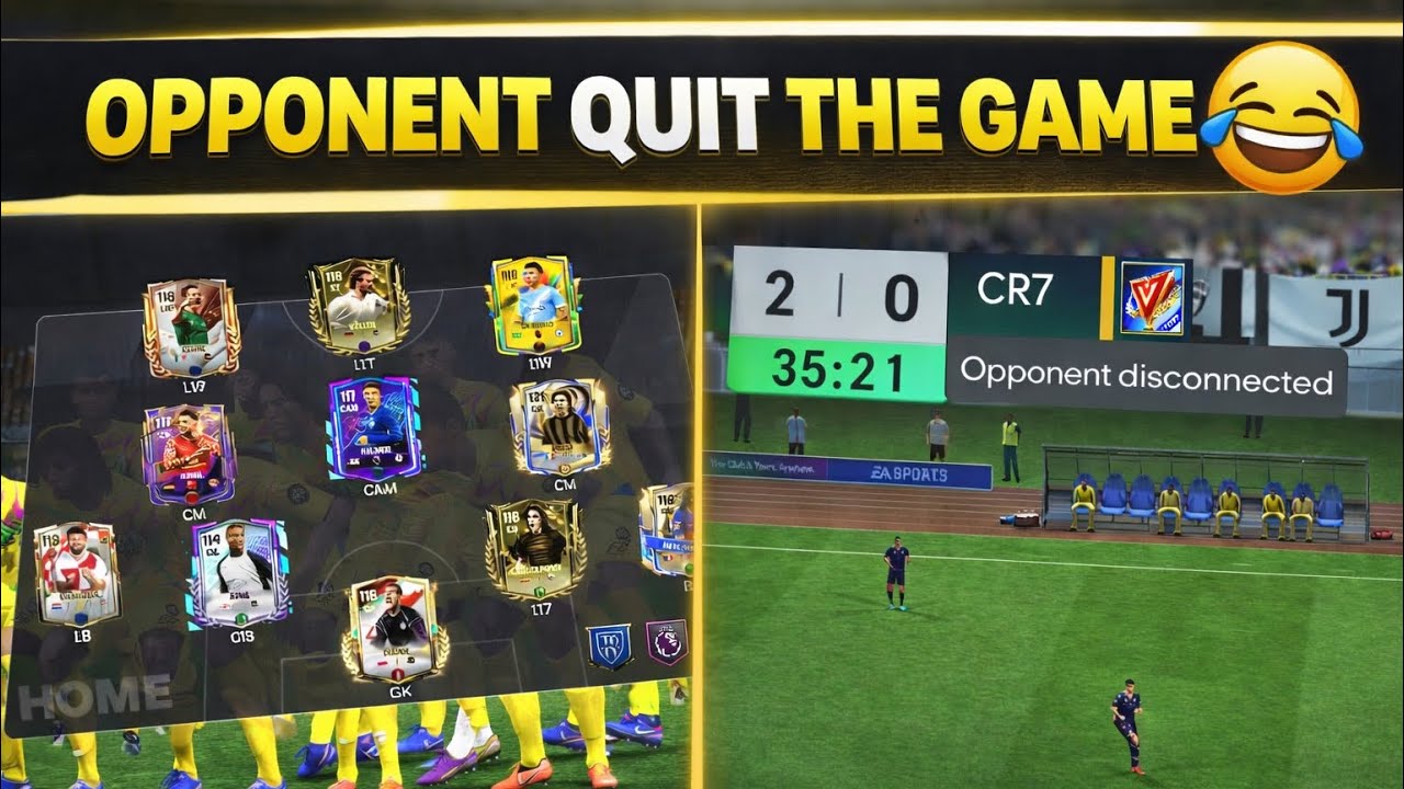 OPPONENT TEAM QUITED THE MATCH!!😂
