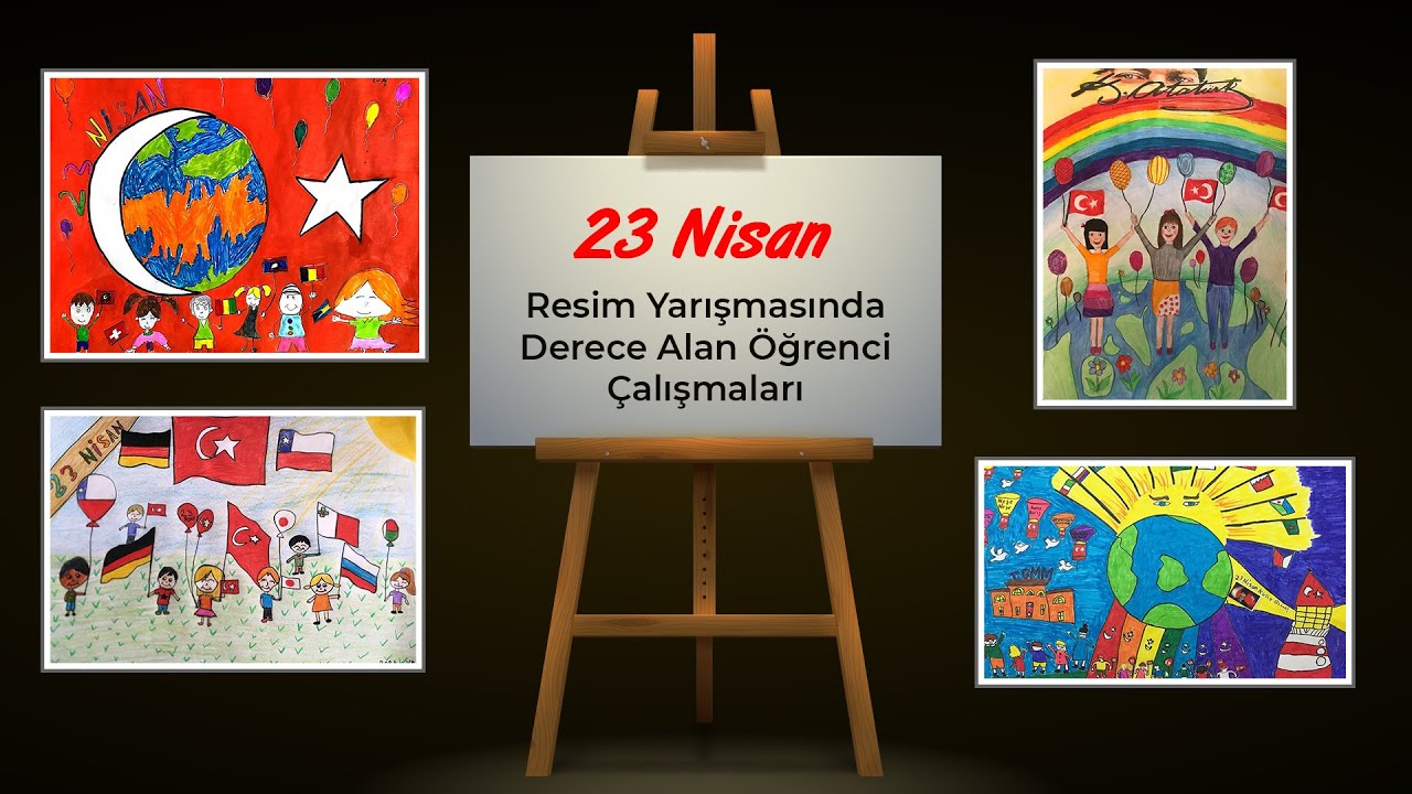 23 Nisan Resim Yarışmasında Derece Alan Öğrenciler
