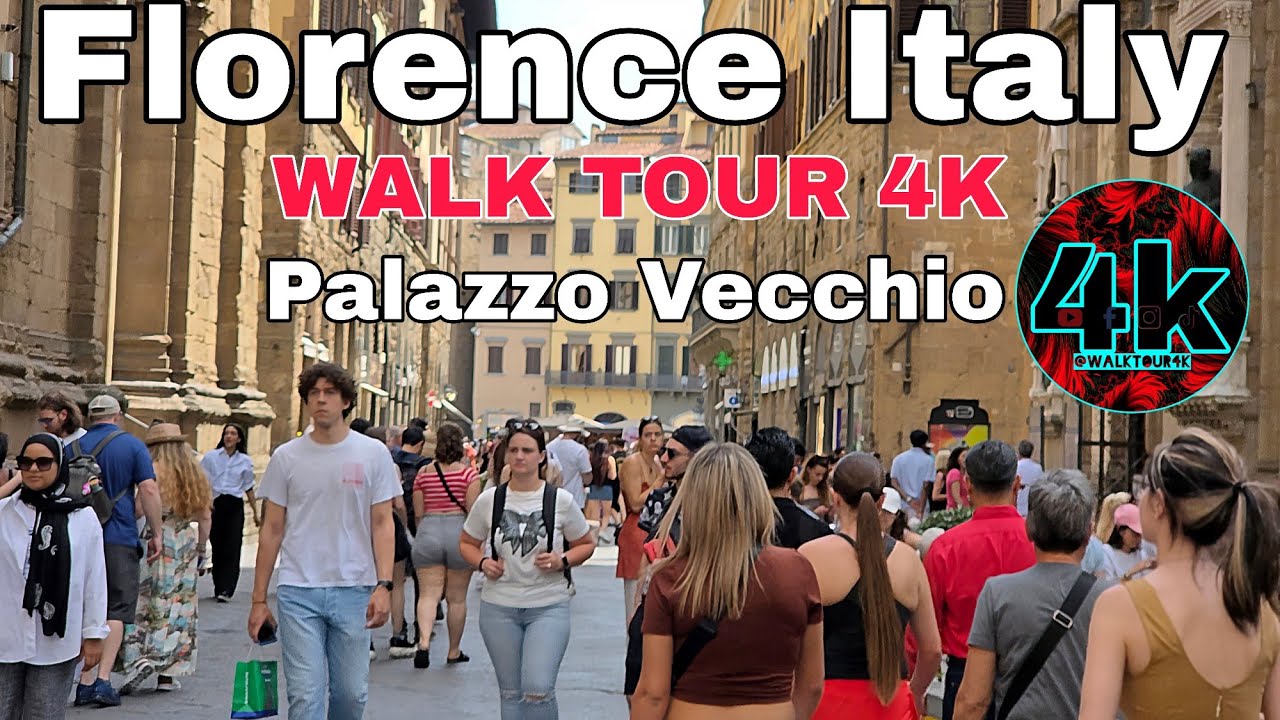 🇮🇹 Florence Italy 🇮🇹 walking tour 4k 2025 📍 Palazzo Vecchio 🇪🇺