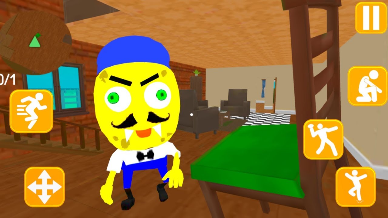 Neighbor Sponge. Scary Secret 3D - android game