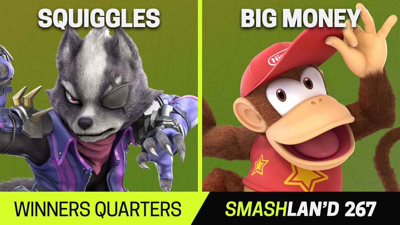 SmashLAN'd 267 Winners Quarters - Squiggles (Wolf) vs Big Money (Diddy Kong) - SSBU Tournament