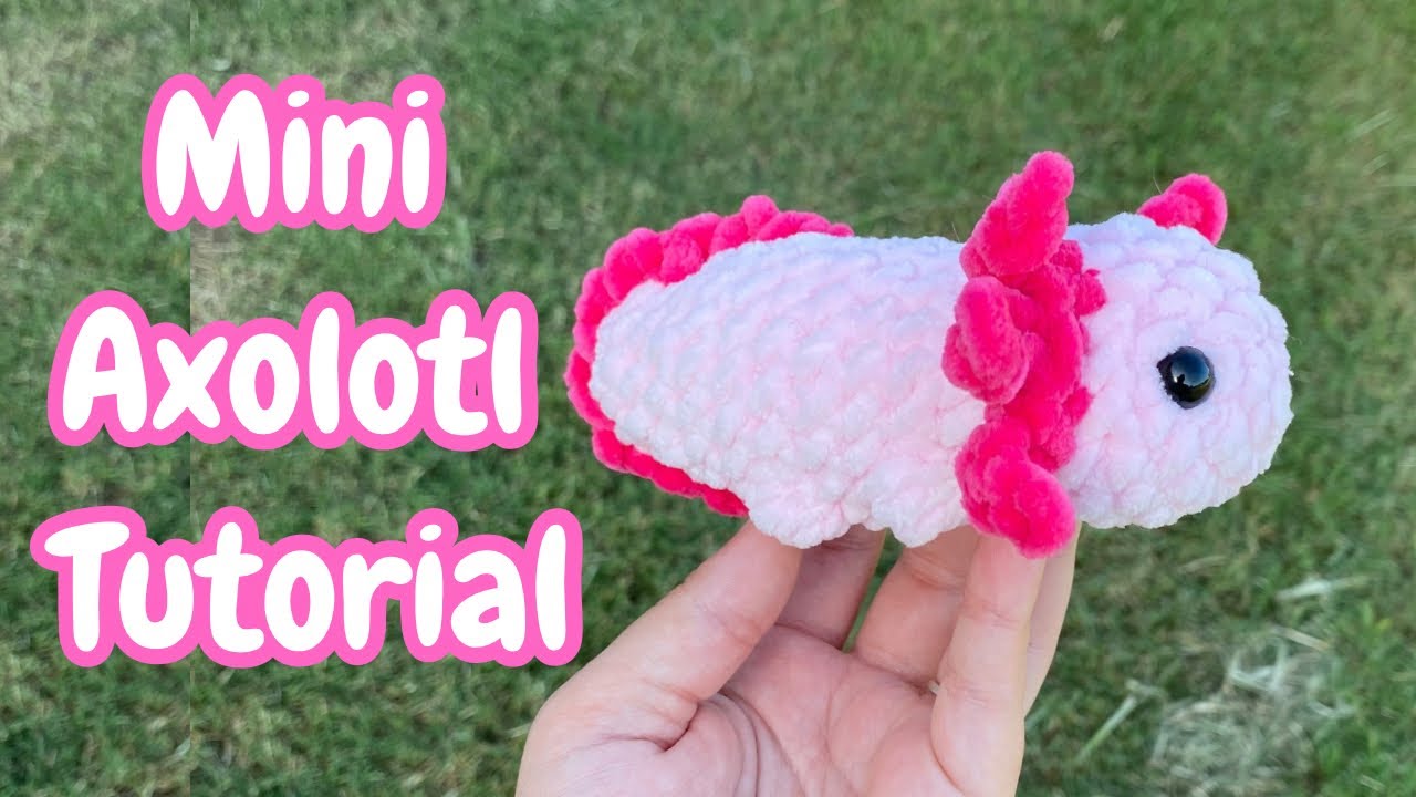 NO SEW Mini Axolotl Crochet Tutorial | Step By Step, FREE Amigurumi Pattern, Quick & Easy