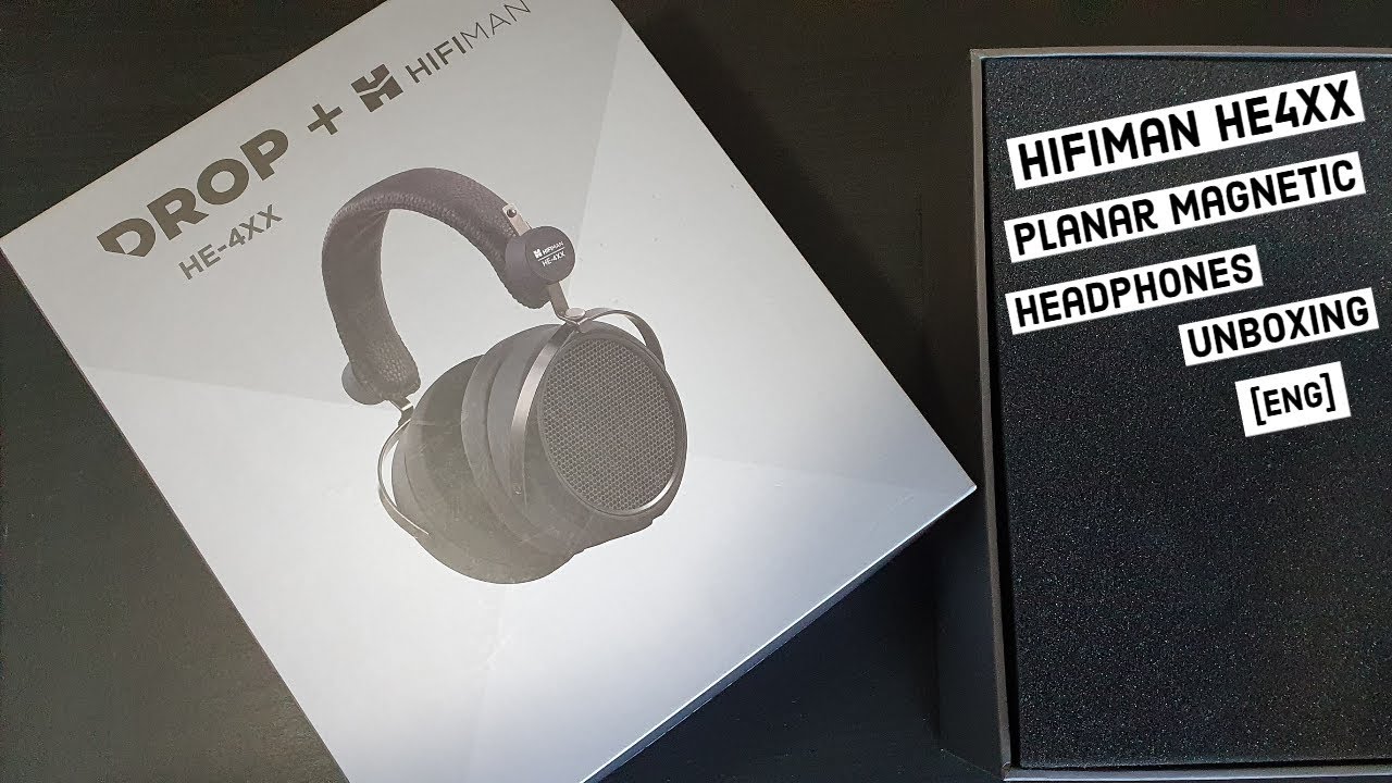 Massdrop Hifiman HE4XX Planar headphones unboxing [ENG]