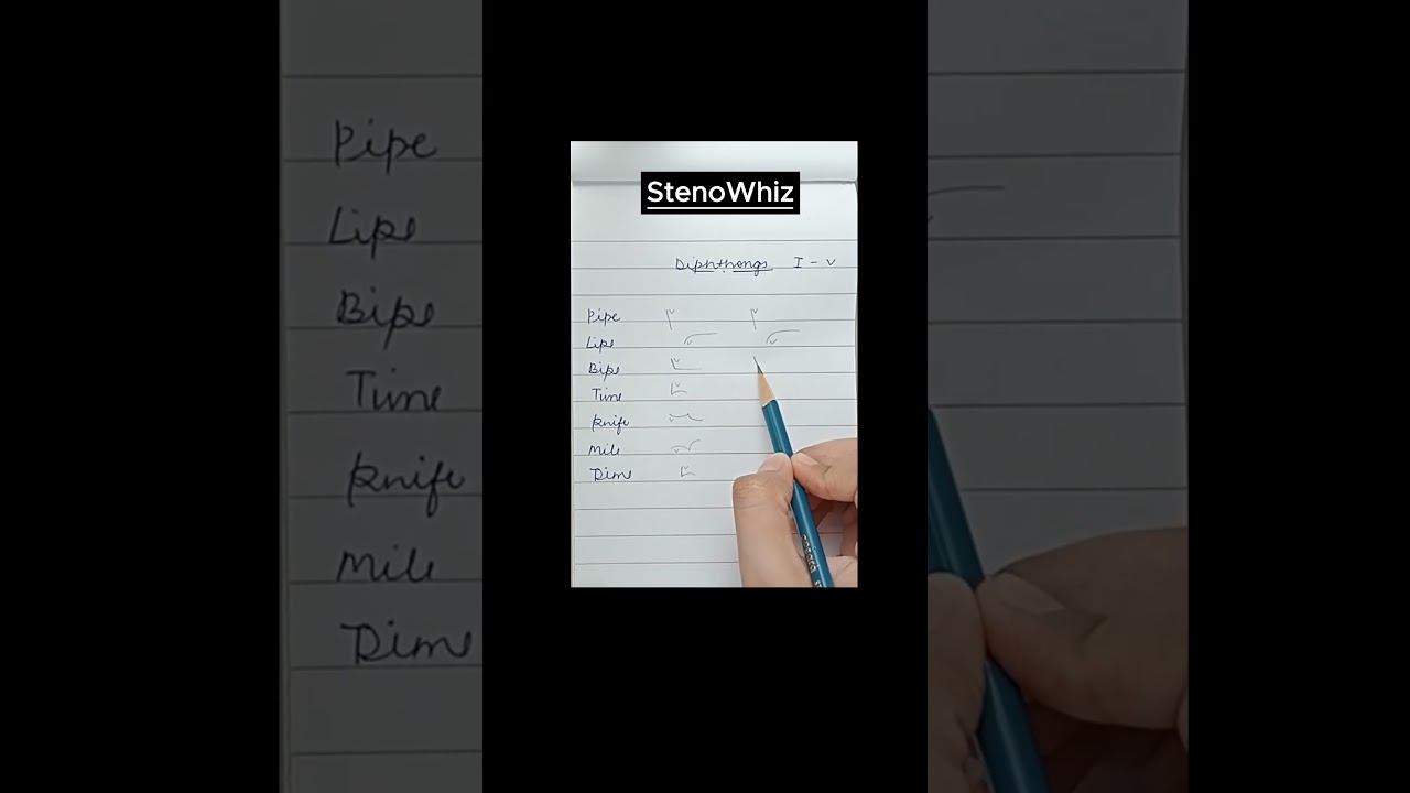 Diphthongs #stenowhiz #stenobyreshma #pitmanshorthand #pitman #pitmannewera #education&nbsp;#shorts