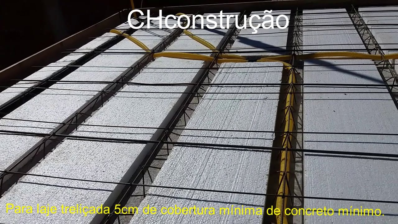 Quantos cent&iacute;metros de cobertura m&iacute;nima de  concreto na laje de isopor.H8