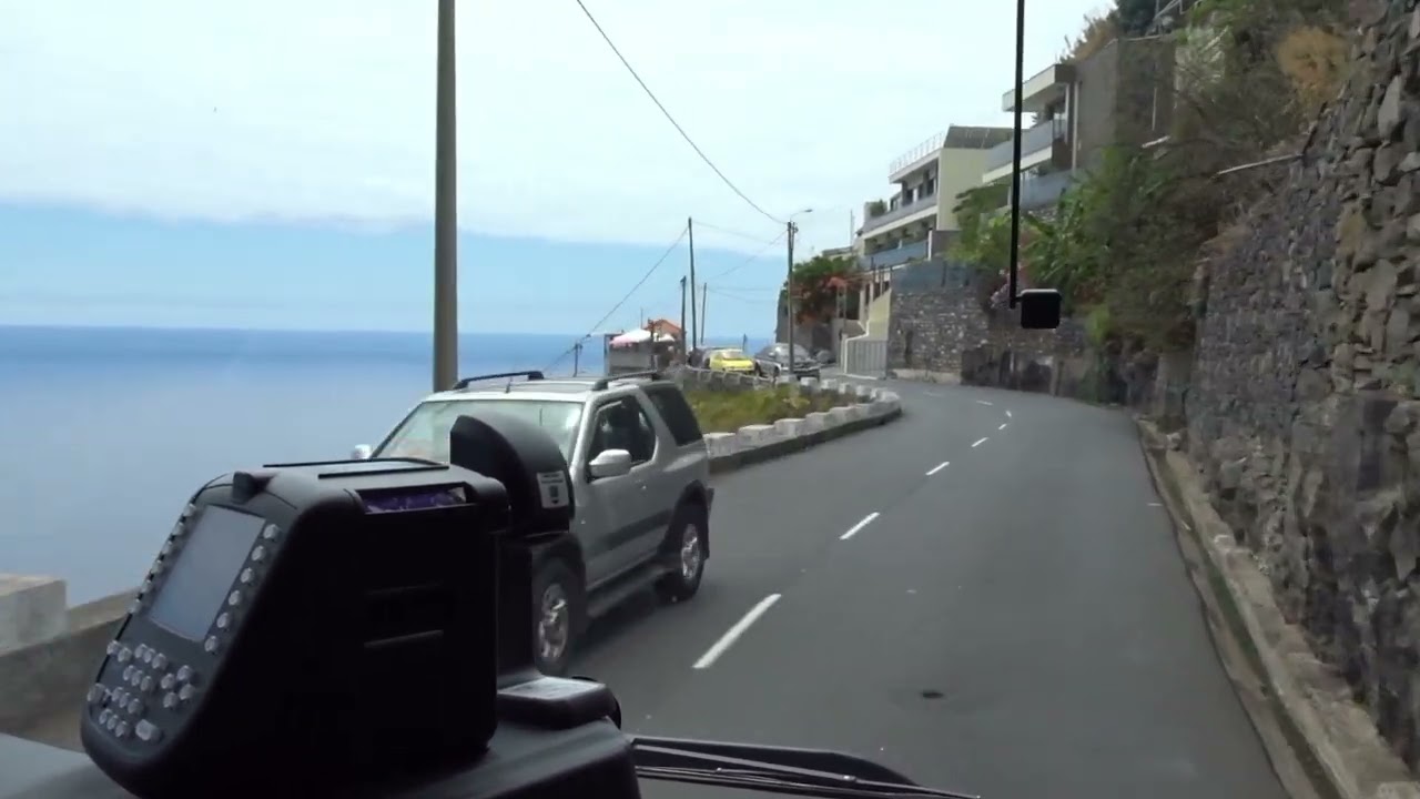 Madeira -- bus travel from Funchal to Achadas da Cruz, via Ribeira Brava and Sao Vicente.