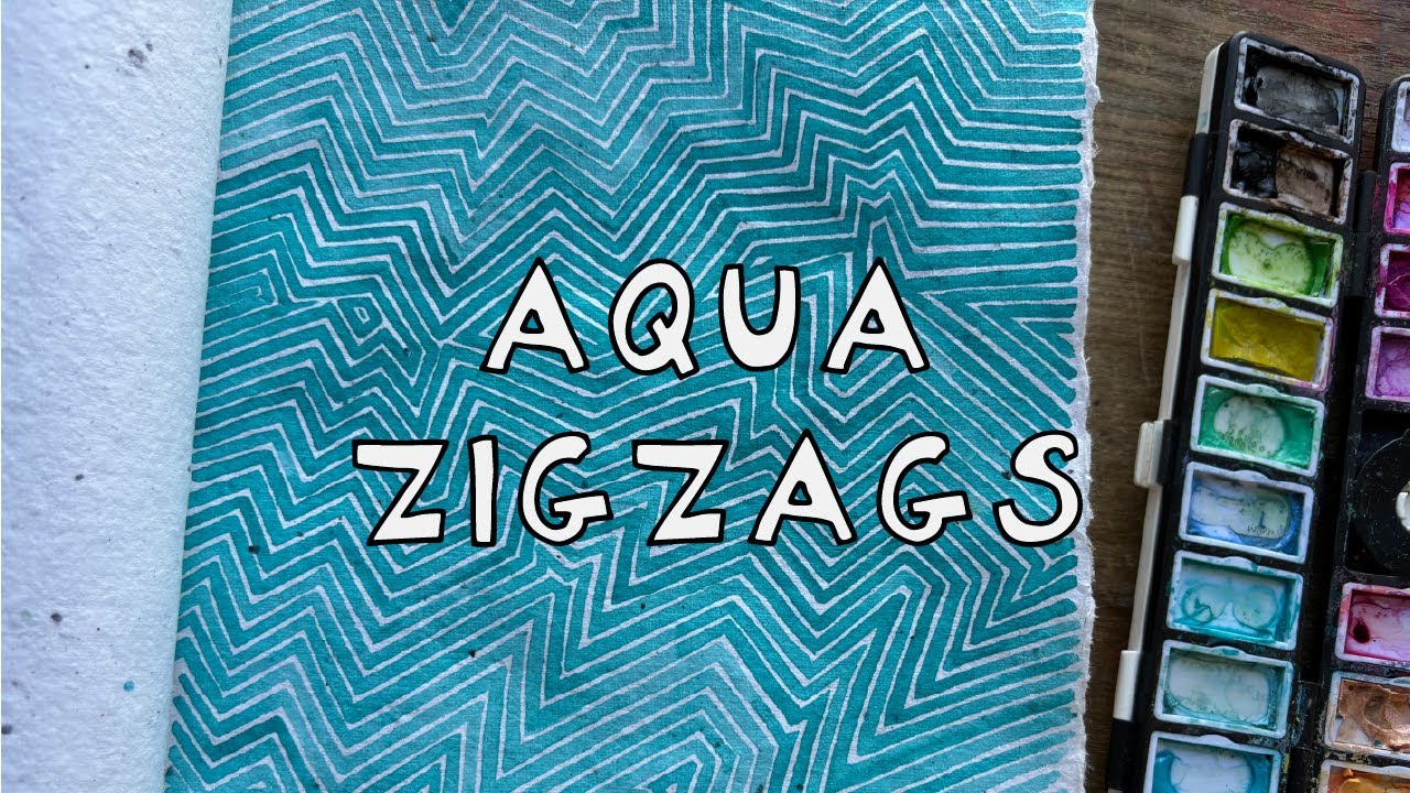 Back In The Studio! No Cuts Aqua Zigzag Zen Tangle + Talking