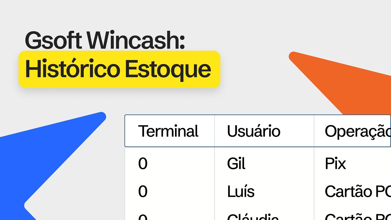 Atualiza&ccedil;&atilde;o do Gsoft Wincash: Hist&oacute;rico Estoque