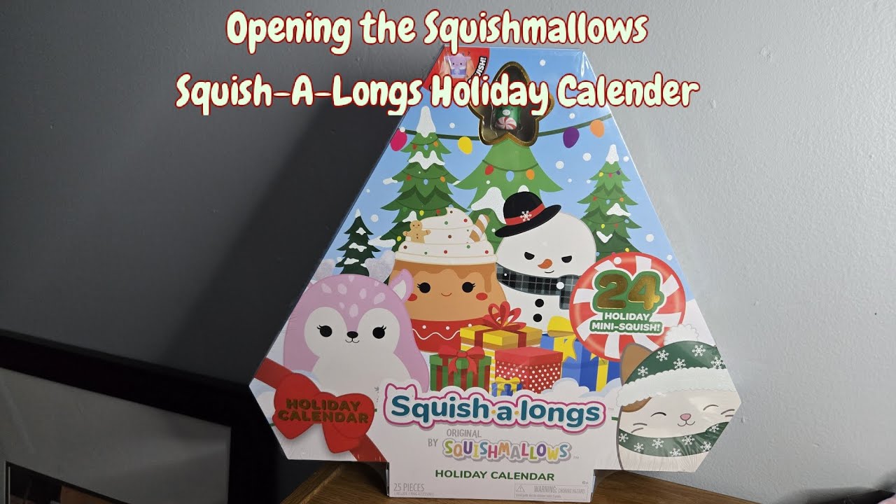 Opening the Squishmallows Squish-A-Longs Holiday Calender