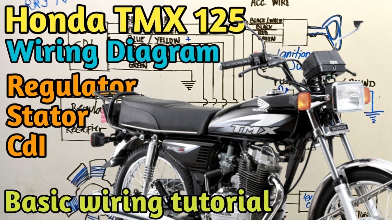 Honda TMX 125,Wiring diagram / Stator,Regulator at CDI / Basic na basic lang ito mga bro.
