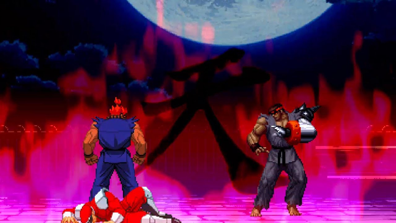 AKUMA vs CYBER RYU - MUGEN VERSUS